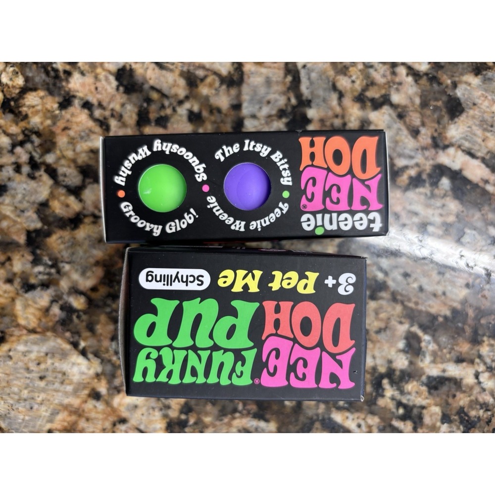 NeeDoh Funky Pup Teal & Teenie 3-pack AUTHENTIC NEW SEALED FAST SHIPPING - Picture 4 of 5